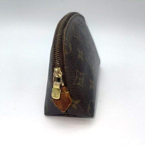 Louis Vuitton Cosmetic Bag Brown Canvas Monogram Cosmetique Pouch M47515 LV - Picture 5 of 16